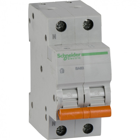Schneider Electric 11211 АВТОМАТИЧЕСКИЙ ВЫКЛЮЧАТЕЛЬ ВА63 1П+Н 6A C 4,5 кА, Болгария/Италия