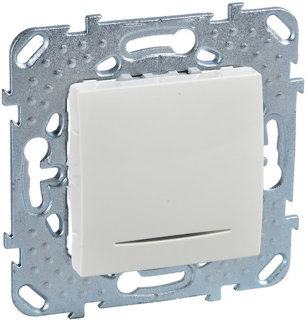 Schneider Electric MGU5.205.25NZD UNICA ПЕРЕКЛЮЧАТЕЛЬ 1-клавишный, перекрестный, с подсветкой, сх. 7а, БЕЖЕВЫЙ