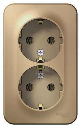 Schneider Electric BLNRA010214 BLANCA О/У РОЗЕТКА двойная с заземл. без штор. ИЗОЛ.ПЛ.,16А, 250В, ТИТАН