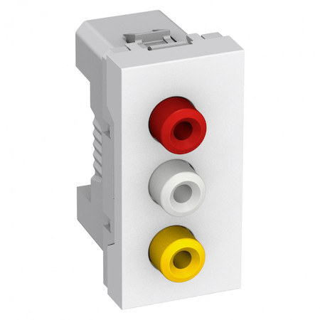 Schneider Electric ALB44372 РОЗЕТКА 3 Х RCA БЕЛАЯ