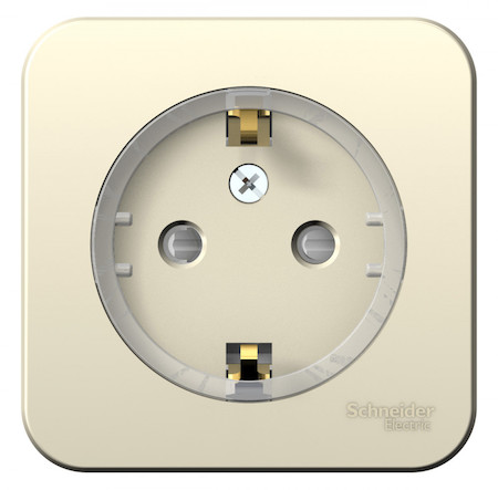 Schneider Electric BLNRA111112 BLANCA О/У РОЗЕТКА с заземл. со шторк., (КОМПАКТ) ИЗОЛ.ПЛ 16А, 250В, МОЛОЧНЫЙ