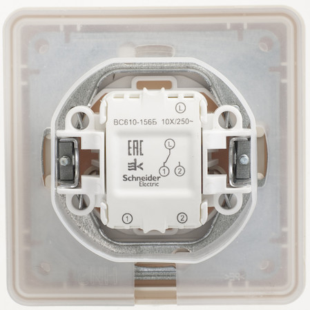 Schneider Electric VS610-156-28 W59 1-клавишный ПЕРЕКЛЮЧАТЕЛЬ, 10АХ, в сборе, СЛОНОВАЯ КОСТЬ