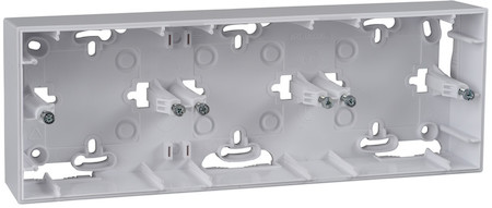 Schneider Electric MGU8.006.18 UNICA КОРОБКА для открытой установки, 3-постовая, БЕЛЫЙ