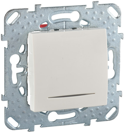 Schneider Electric MGU5.206.25NZD UNICA ВЫКЛЮЧАТЕЛЬ 1-клавишный, кнопочный, с подсветкой, сх. 1а, БЕЖЕВЫЙ
