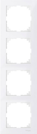 Schneider Electric MTN4040-3619 MERTEN M-Pure РАМКА 4 поста, ПОЛ.БЕЛЫЙ, SM