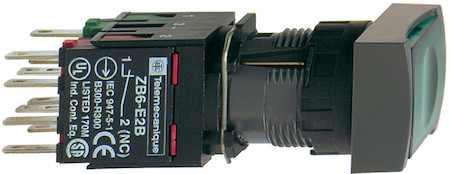 Schneider Electric КНОПКА 16ММ 12-25В ЗЕЛЕНАЯ С ПОДСВ. КВ. XB6DF3B5B
