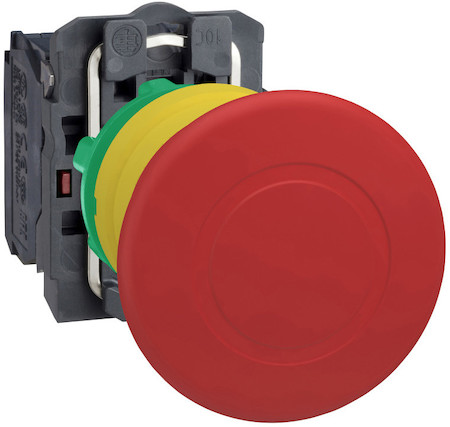 Schneider Electric XB5AS8444 КНОПКА АВАР. ОСТ., ВОЗВР. ПОВОРОТОМ, 2НЗ