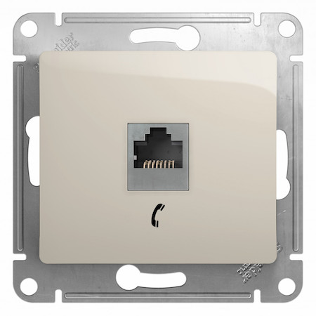 Schneider Electric GSL000981T GLOSSA РОЗЕТКА телефонная RJ11, механизм, МОЛОЧНЫЙ