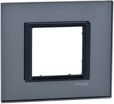 Schneider Electric MGU68.002.7C1 UNICA CLASS РАМКА 1-постовая, ЧЕРНОЕ СТЕКЛО