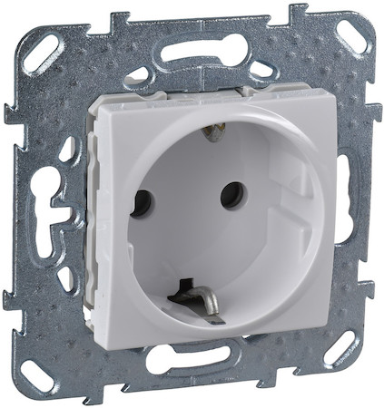 Schneider Electric MGU5.037.18ZD UNICA РОЗЕТКА с заземлением, со шторками, 16 А, 250 В, БЕЛЫЙ