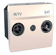 Schneider Electric MGU3.454.25 РОЗЕТКА R-TV/SAT ОДИНОЧНАЯ БЕЖ