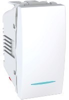 Schneider Electric MGU3.103.18N ПЕРЕМИКАЧ 1-КЛАВІШ.(СХ.6)З ПІДСВ.1М,БІЛ.