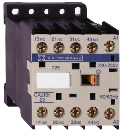 Schneider Electric CA2KN22M7 ПРОМЕЖУТОЧНОЕ РЕЛЕ 2НО+2НЗ, ЦЕПЬ УПРАВЛЕНИЯ 220В 50/60ГЦ, ВИНТОВОЙ ЗАЖИМ