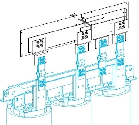 Schneider Electric KTC2000EL55 ВВОДНЫЙ БЛОК ДЛЯ СУХИХ ТРАНС. N5, 3L+N+PER, Cu, 2000А