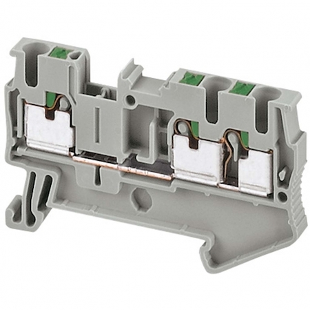 Schneider Electric NSYTRP23 КЛЕМ ВТЫЧ.ПРОХОДНОЙ, 3ТЧК, 2,5ММ,СЕРЫЙ