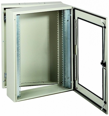 Schneider Electric NSYVD2M5U5 ШКАФ 19" С ПРОЗРАЧНОЙ ДВЕРЬЮ 2-КОРПУСНЫЙ5U ГЛУБИНА 480