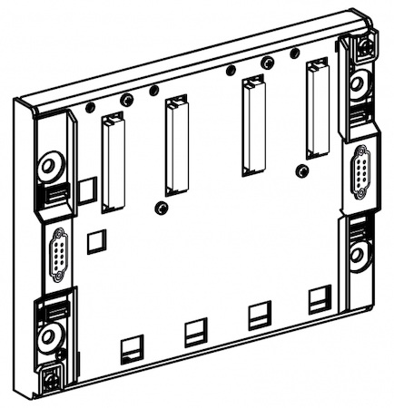 Schneider Electric TSXRKY4EX ШАССИ НА 4 ПЛАТОМЕСТА С РАСШИРЕНИЕМ