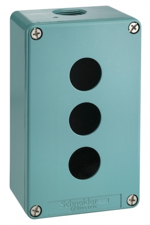 Schneider Electric КНОПОЧНЫЙ ПОСТ МЕТАЛ. 3 ОТВ. 80Х130 XAPM2203