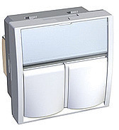 Schneider Electric ALB45344 РОЗЕТКА LEXCOM 2XRJ45 CAT 6A ЭКР 10GBE