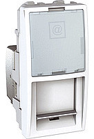 Schneider Electric MGU3.426.18 РОЗЕТКА 1ХRJ45 КАТ. 6 ИТАЛ НА 1 МОДУ БЕЛ