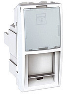 Schneider Electric MGU3.495.18 РОЗЕТКА ТЕЛЕФ RJ12 6 КОНТ ИТАЛ 1 МОД БЕЛ