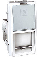 Schneider Electric MGU3.420.18 РОЗЕТКА 1ХRJ45 КАТ. 5Е ИТАЛ НА 1 МОД БЕЛ