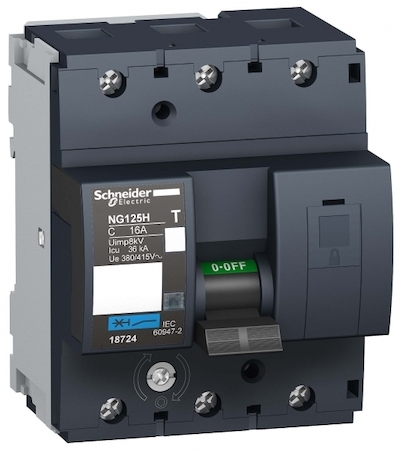 Schneider Electric 18724 АВТОМАТИЧЕСКИЙ ВЫКЛ. NG125H 3П 16A C