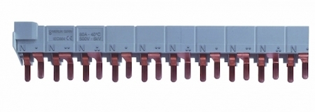 Schneider Electric 21089 ШИНКА ГРЕБЕНЧАТАЯ 1П+H (NL1…(ШАГ9ММ)) 48 МОД.18ММ 80А РАЗРЕЗАЕМАЯ