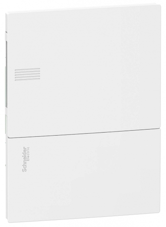 Schneider Electric MIP22106 MINI PRAGMA ЩИТ ВСТРАИВ. С БЕЛОЙ ДВ. 1РЯД/6МОД,IP40,IK07,63А,2 клеммы,Италия