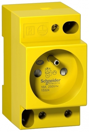 Schneider Electric 15324 ЩИТ.РОЗ. PC DIN 2П+T 16A 250В КРАСНАЯ
