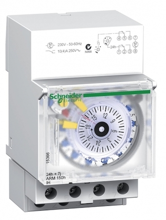 Schneider Electric 15366 Реле времени электромеханическое IH 24Ч+7ДН 2КАНАЛА