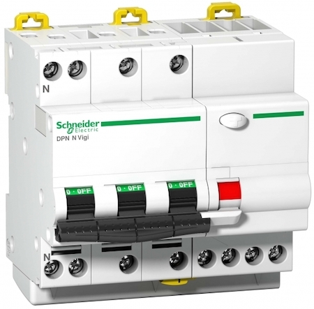 Schneider Electric A9D55706 ДИФФ.АВТ. DPN N VIGI 4П 6КА 6A B 30МA AC