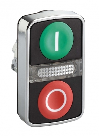 Schneider Electric ГОЛОВКА КНОПКИ ДВОЙНАЯ С МАРКИРОВК + LED ZB4BW7A3741