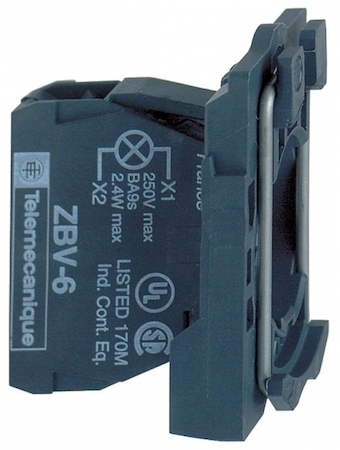 Schneider Electric ZB5AVG6 КОРПУС СИГН. ЛАМПЫ, СИНИЙ, ВСТР. LED, 110-120VAC