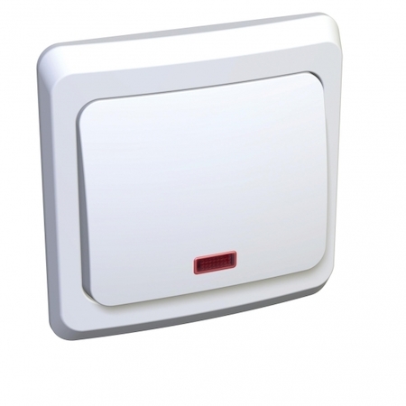 Schneider Electric KC10-002B ЭТЮД C/У ВЫКЛЮЧАТЕЛЬ с самовозвратом с подсветкой 10 АХ,БЕЛЫЙ, Россия