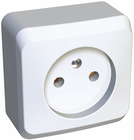 Schneider Electric PA16-001B ЭТЮД О/У РОЗЕТКА без заземления без шторок 16А 250B, БEЛЫЙ, Россия
