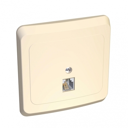 Schneider Electric TELC-001k ЭТЮД С/У телефонная РОЗЕТКА, КРЕМОВЫЙ, Россия