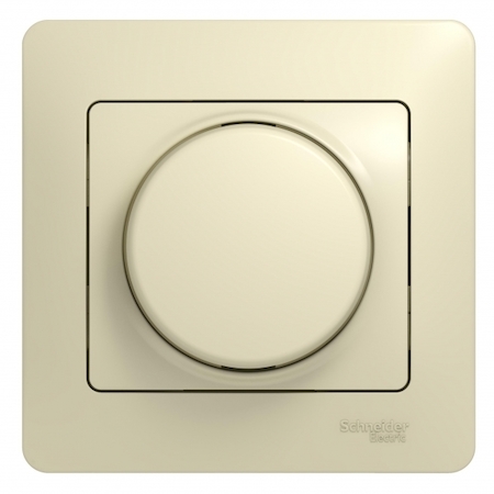 Schneider Electric GSL000234 GLOSSA СВЕТОРЕГУЛЯТОР (диммер) поворотный, 300Вт, в сборе, БЕЖЕВЫЙ