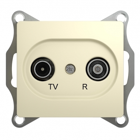 Schneider Electric GSL000295 GLOSSA TV-R РОЗЕТКА проходная 4DB, механизм, БЕЖЕВЫЙ