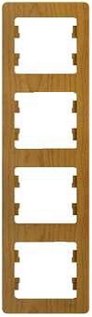 Schneider Electric GSL000508 GLOSSA 4-постовая РАМКА, вертикальная, ДЕРЕВО ДУБ