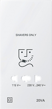 Schneider Electric MTN213419 Механизм розетки для бритья белый