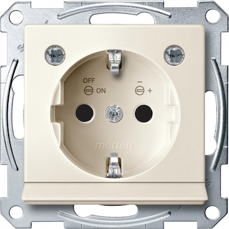 Schneider Electric MTN2304-0344 MERTEN МЕХАНИЗМ РОЗЕТКИ SCHUKO с мод. светодиод. подсв., БЕЖЕВЫЙ
