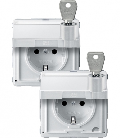 Schneider Electric MTN2318-7219 МЕХ-М РОЗЕТКИ С КРЫШК. ПОЛ. Д. НАД.ЗАМК.