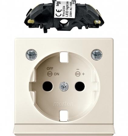 Schneider Electric MTN2334-0344 MERTEN ЦЕНТР. ПЛАТА с мод. свет. подсв. д/роз. SCHUKO, БЕЖЕВЫЙ