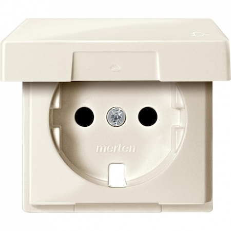 Schneider Electric MTN2340-0344 MERTEN ЦЕНТР.ПЛАТА с крышкой д/мех-ма розетки,со шт, БЕЖЕВЫЙ, SM
