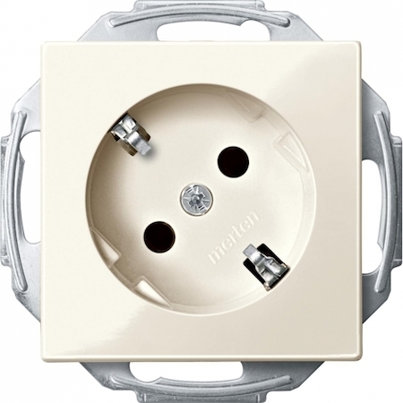 Schneider Electric MTN2370-0344 MERTEN МЕХАНИЗМ розетки 45° з/шт, БЕЖЕВЫЙ, QF SM