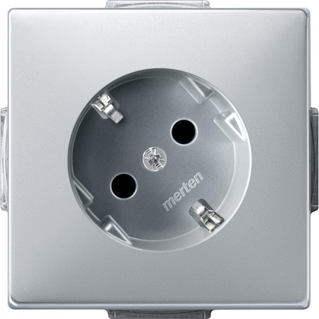 Schneider Electric MTN2370-4060 МЕХ-М РОЗЕТКИ SСHUKO 45&deg; АЛЮМИНИЙ