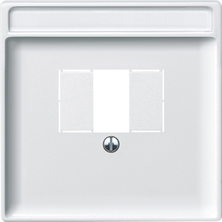 Schneider Electric MTN297819 MERTEN ЦЕНТР. НАКЛАДКА для мех-ма TAE/Audio поле для надписи, ПОЛ.БЕЛЫЙ, SD