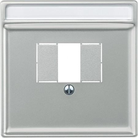Schneider Electric MTN297846 MERTEN ЦЕНТР. НАКЛАДКА длямех-ма TAE/Audio поле для надписи, СТАЛЬ, SD
