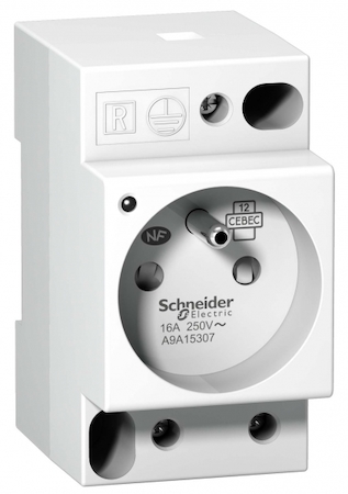 Schneider Electric A9A15307 ЩИТ.РОЗ. iPC DIN 2П+T 16A 250В С ИНДИКАЦИЕЙ